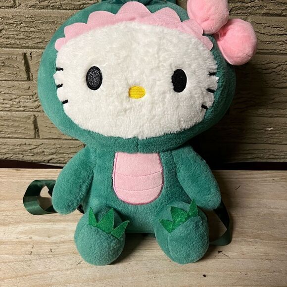 Plush hello kitty dress as dinosaur backpack purse - Picture 8 of 8